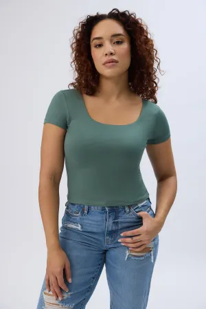 AERO Short Sleeve Square Neck Tee