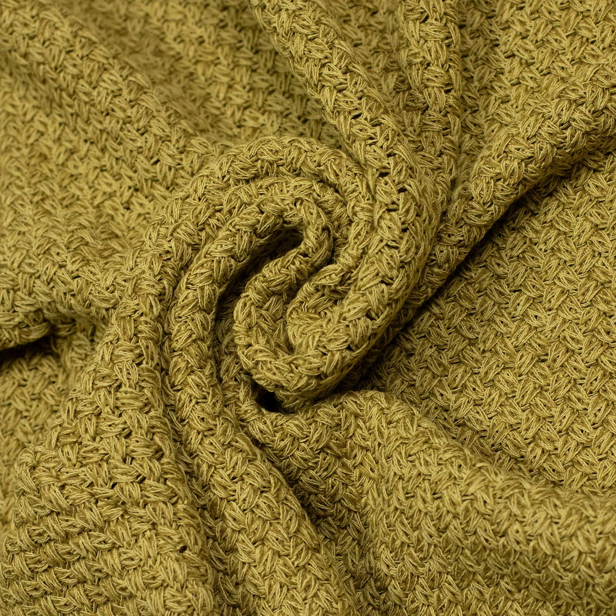Crew neck sweater in Mustard cotton washi paper mix