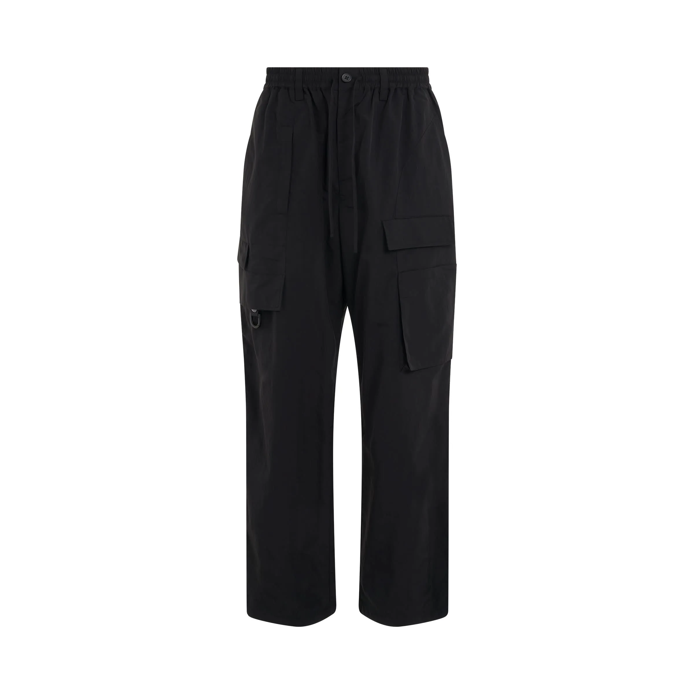 Crinkle Nylon Pants in Black