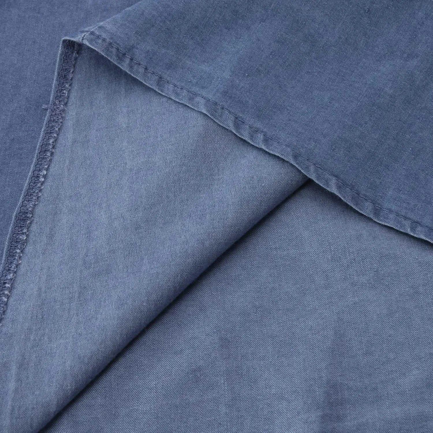 Denim Dresses for Women 2025 Summer Short Sleeve Loose Jean Midi Dress Button Down Casual Shift Dress Tunic Top