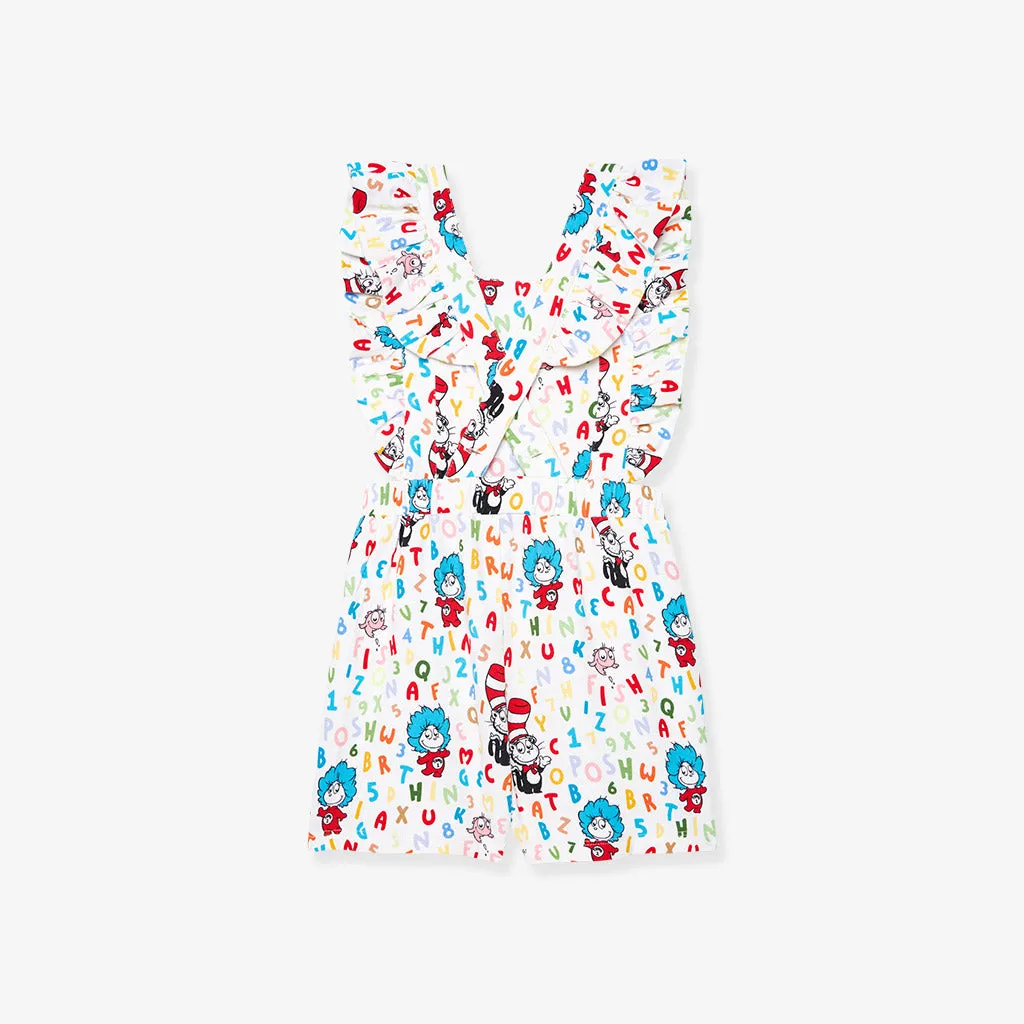Dr. Seuss Good Fun French Terry Short Overalls