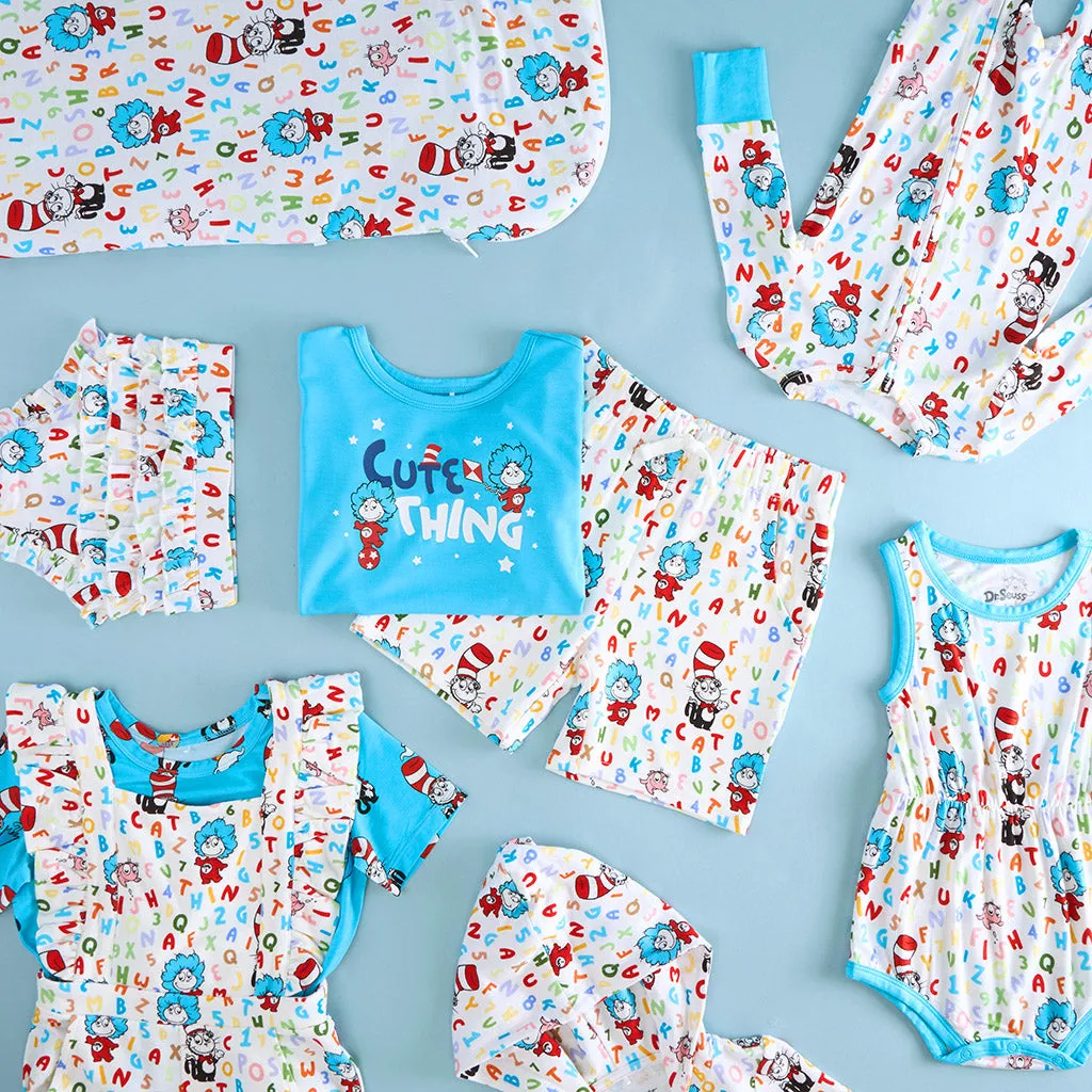 Dr. Seuss Good Fun French Terry Short Overalls