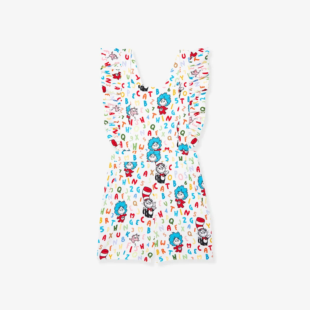 Dr. Seuss Good Fun French Terry Short Overalls