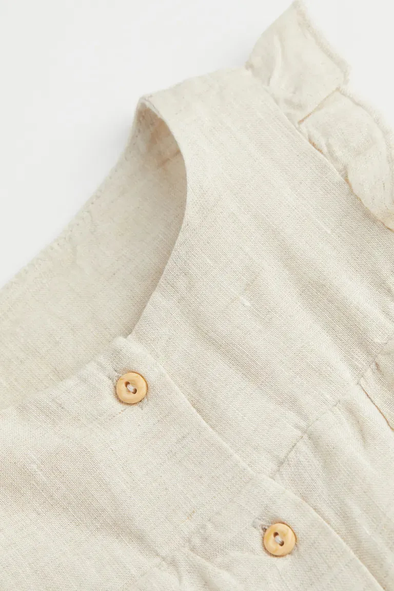 Linen jumpsuit H&M, light beige