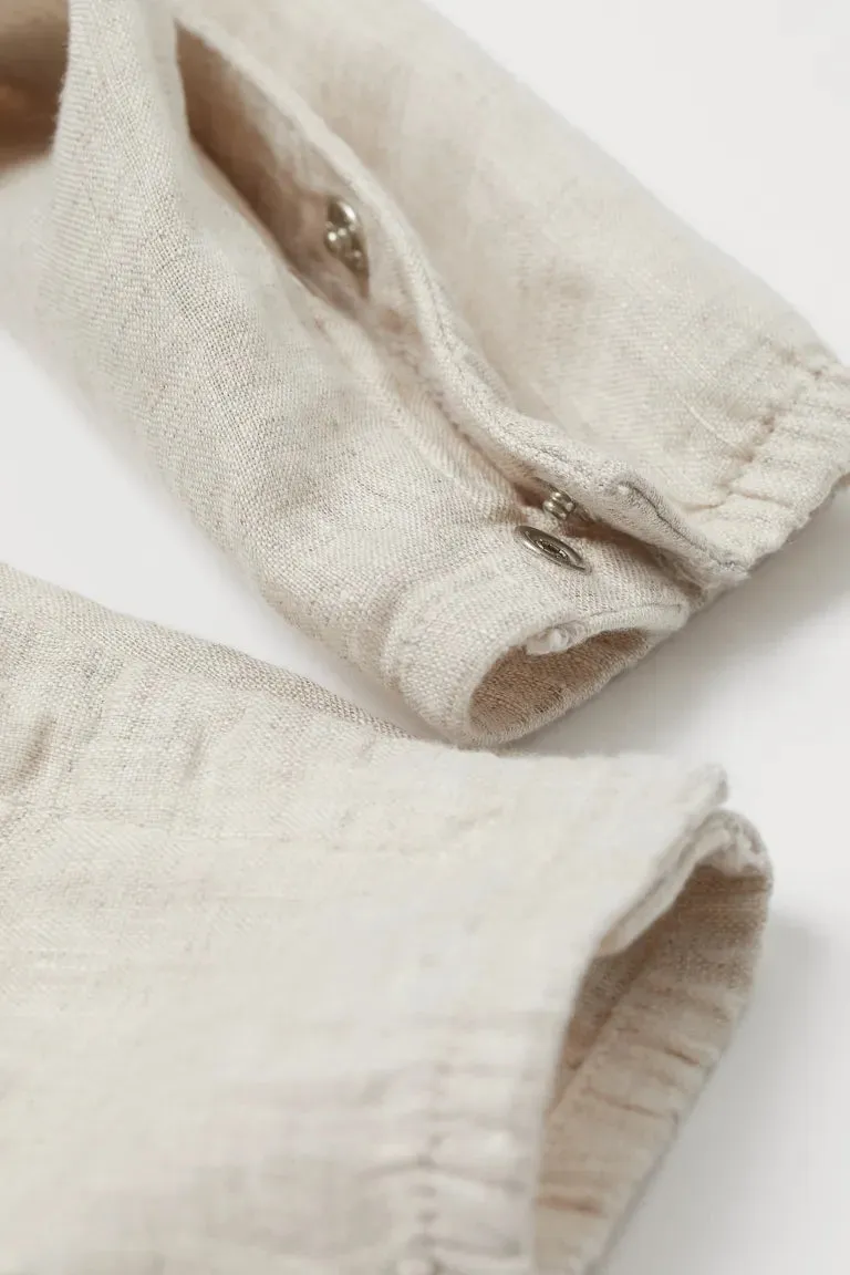 Linen jumpsuit H&M, light beige