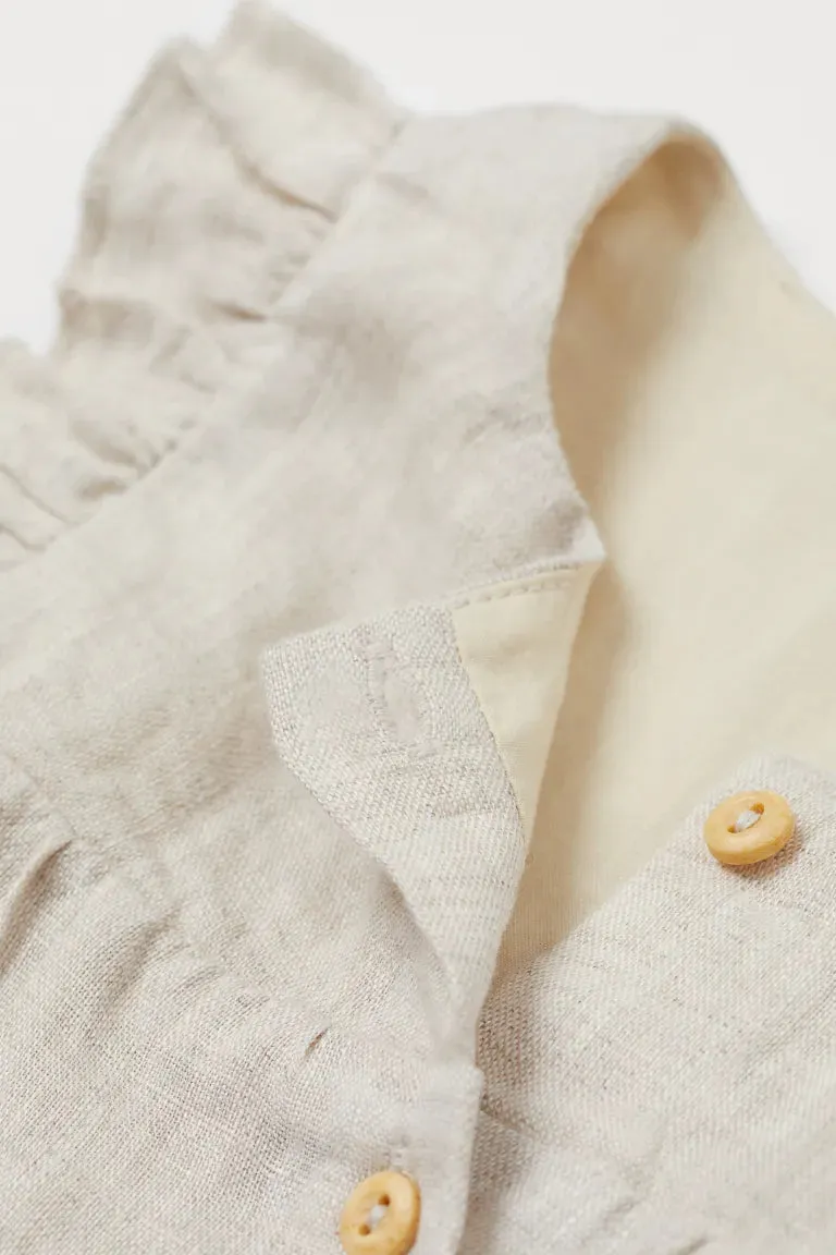 Linen jumpsuit H&M, light beige