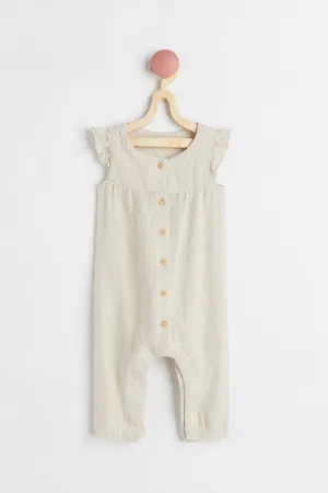Linen jumpsuit H&M, light beige