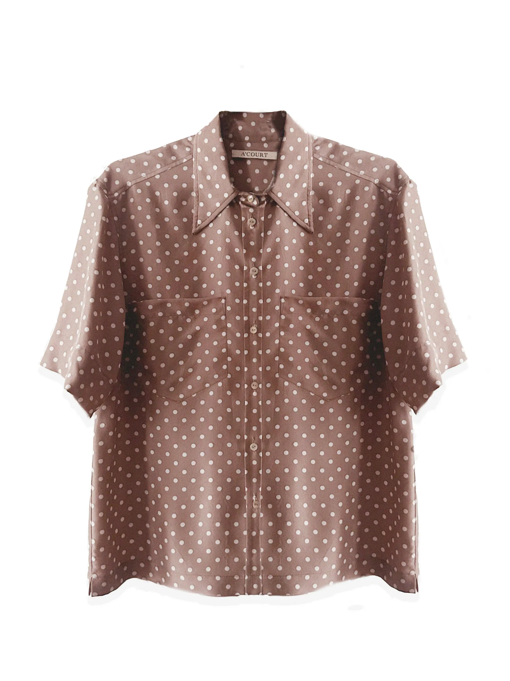 Lola Blouse - Caramel Creme Dot