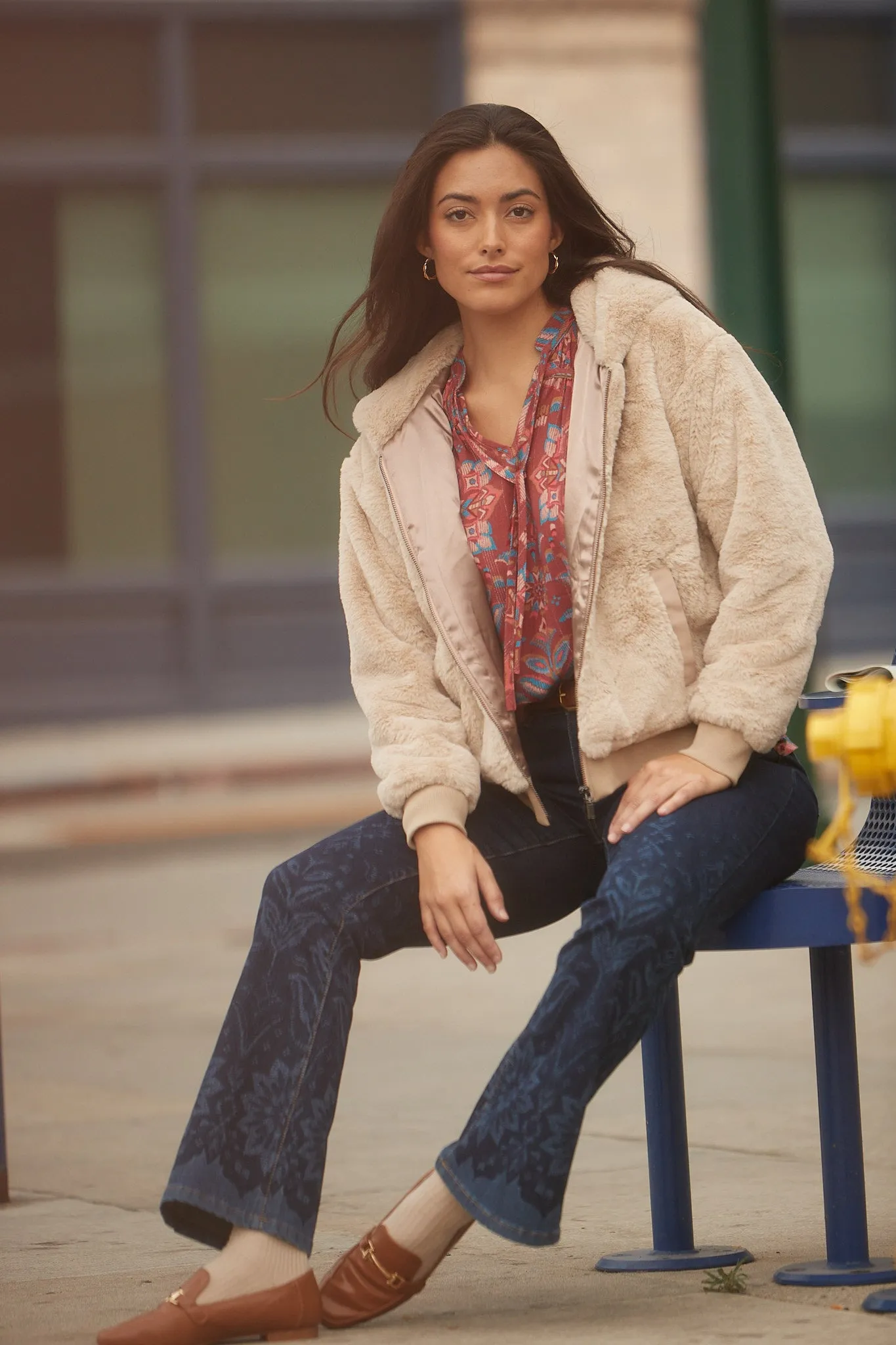 Long Sleeve Tie-Up Blouse