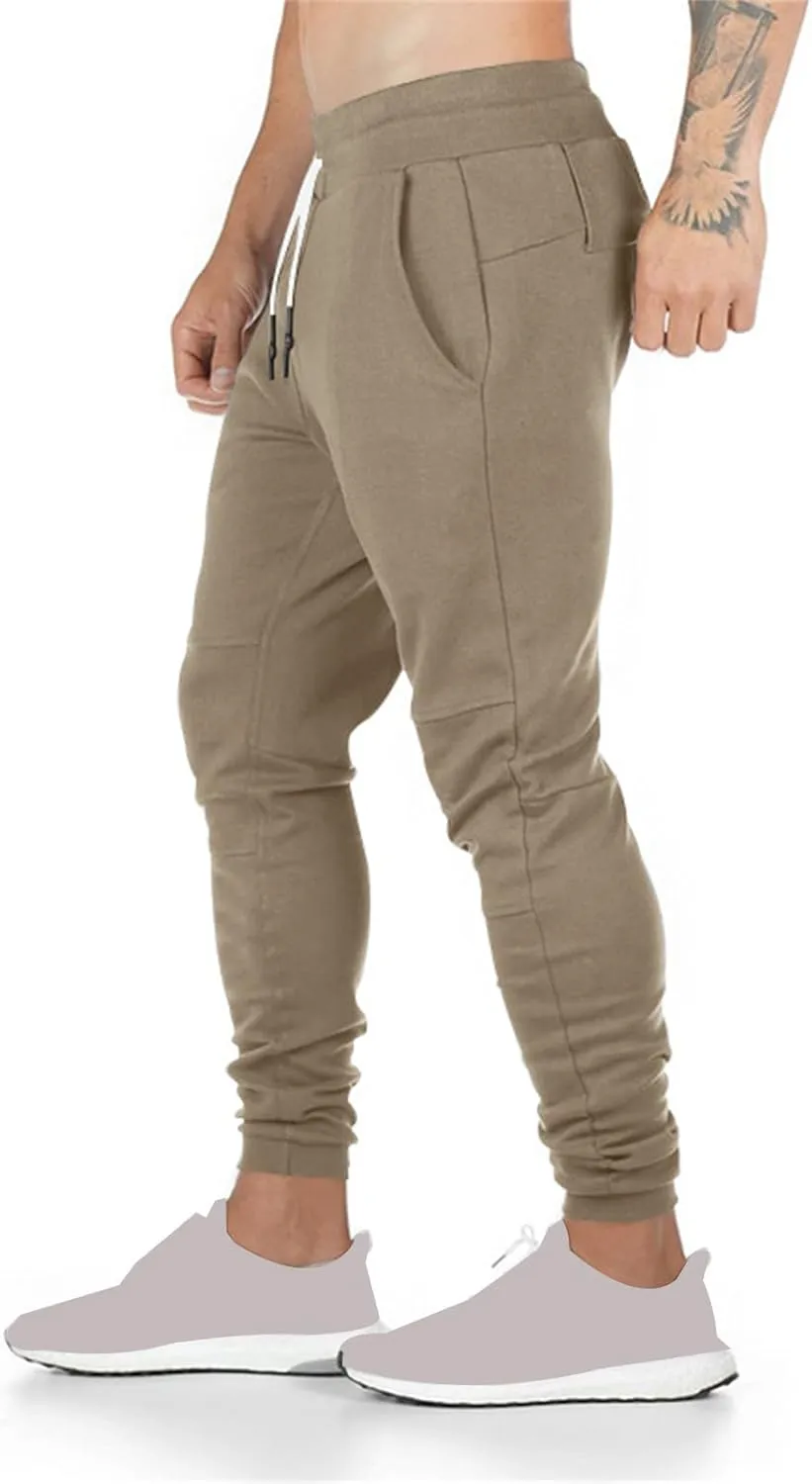 Mens Lightweight Athletic Pants Joggers Slim Fit Stretch Pant Workout Gym Sweatpants Casual Drawstring Trousers 2025