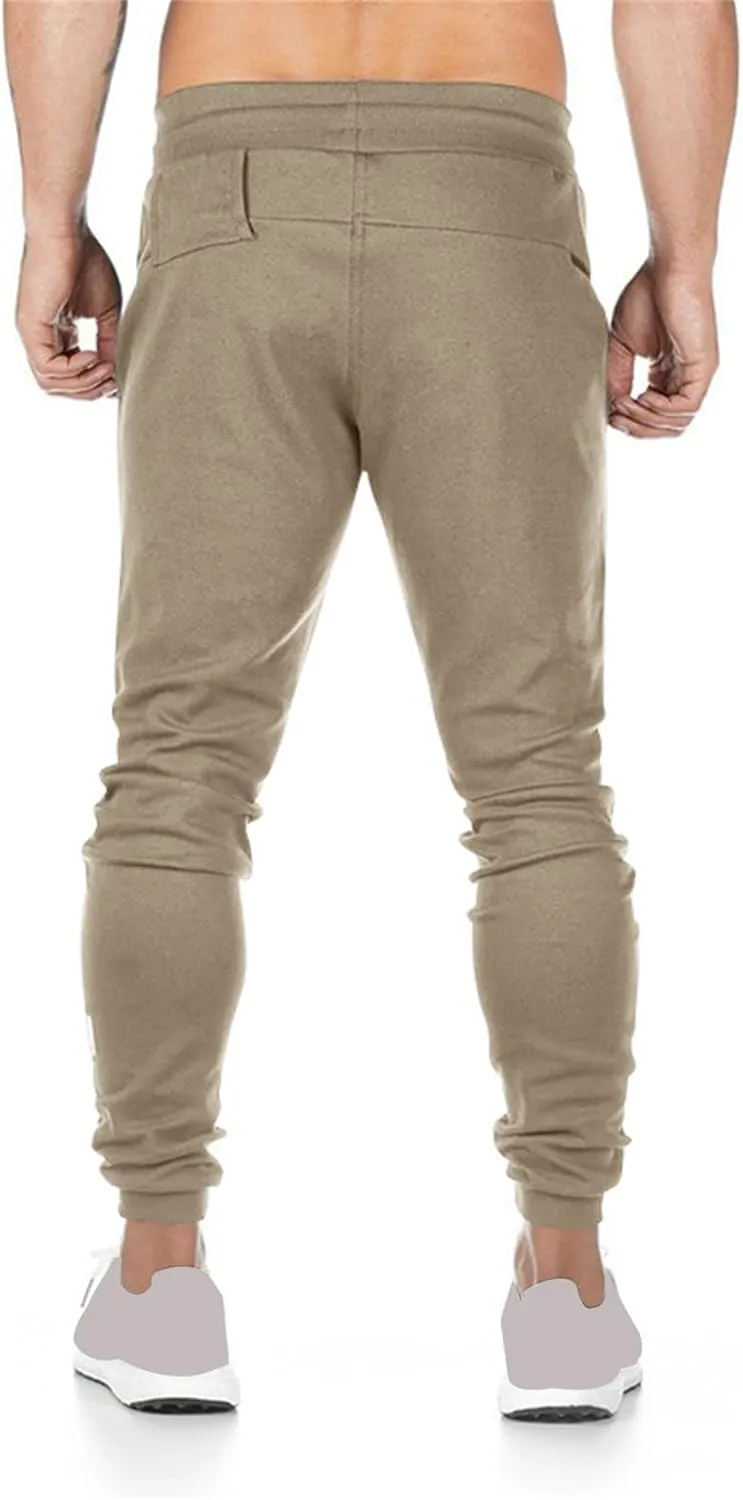 Mens Lightweight Athletic Pants Joggers Slim Fit Stretch Pant Workout Gym Sweatpants Casual Drawstring Trousers 2025