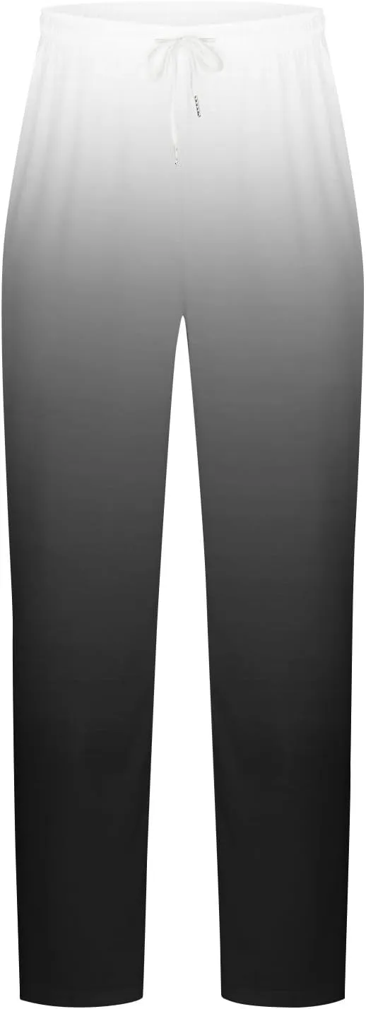 Muscularfit Mens Stretch Pants Casual Loose Drawstring Cotton Linen Straight Legs Fashion Gradient Color Stretch Trousers