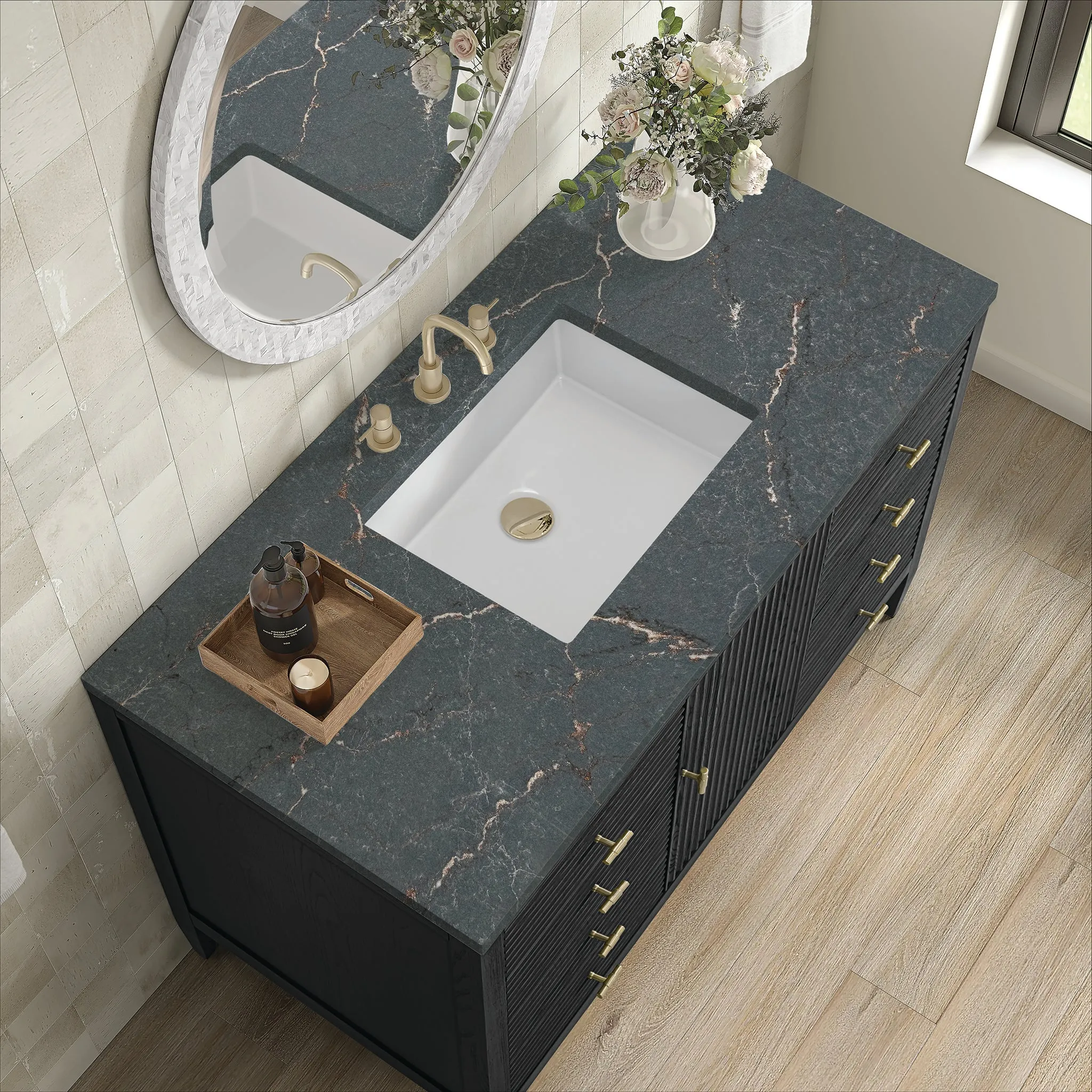 Myrrin 48" Single Vanity in Carbon Oak