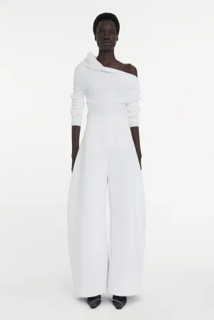 Rounded Tailored Trousers White