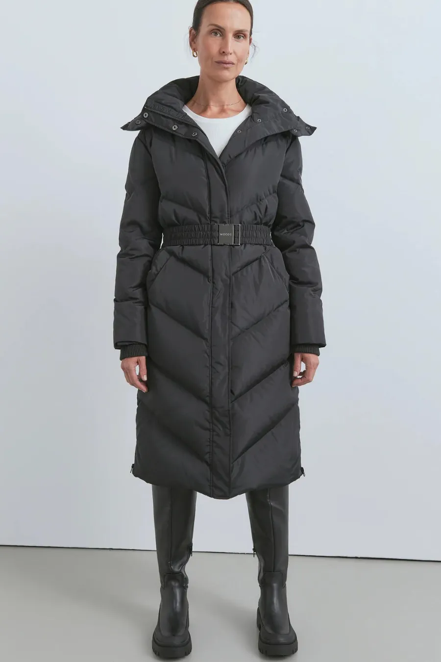 Woods Long Puffer Black