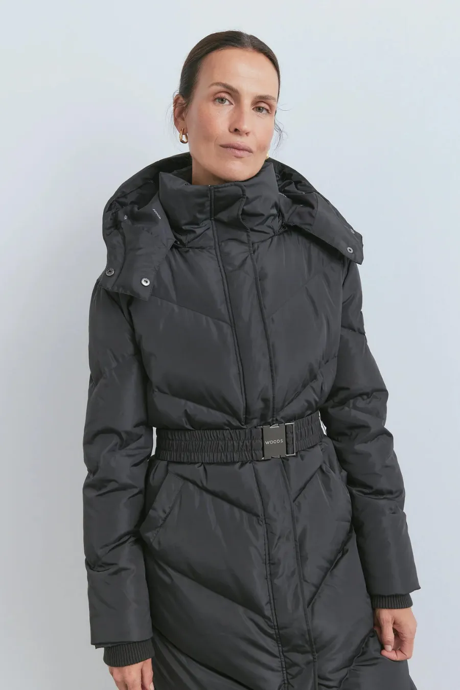 Woods Long Puffer Black