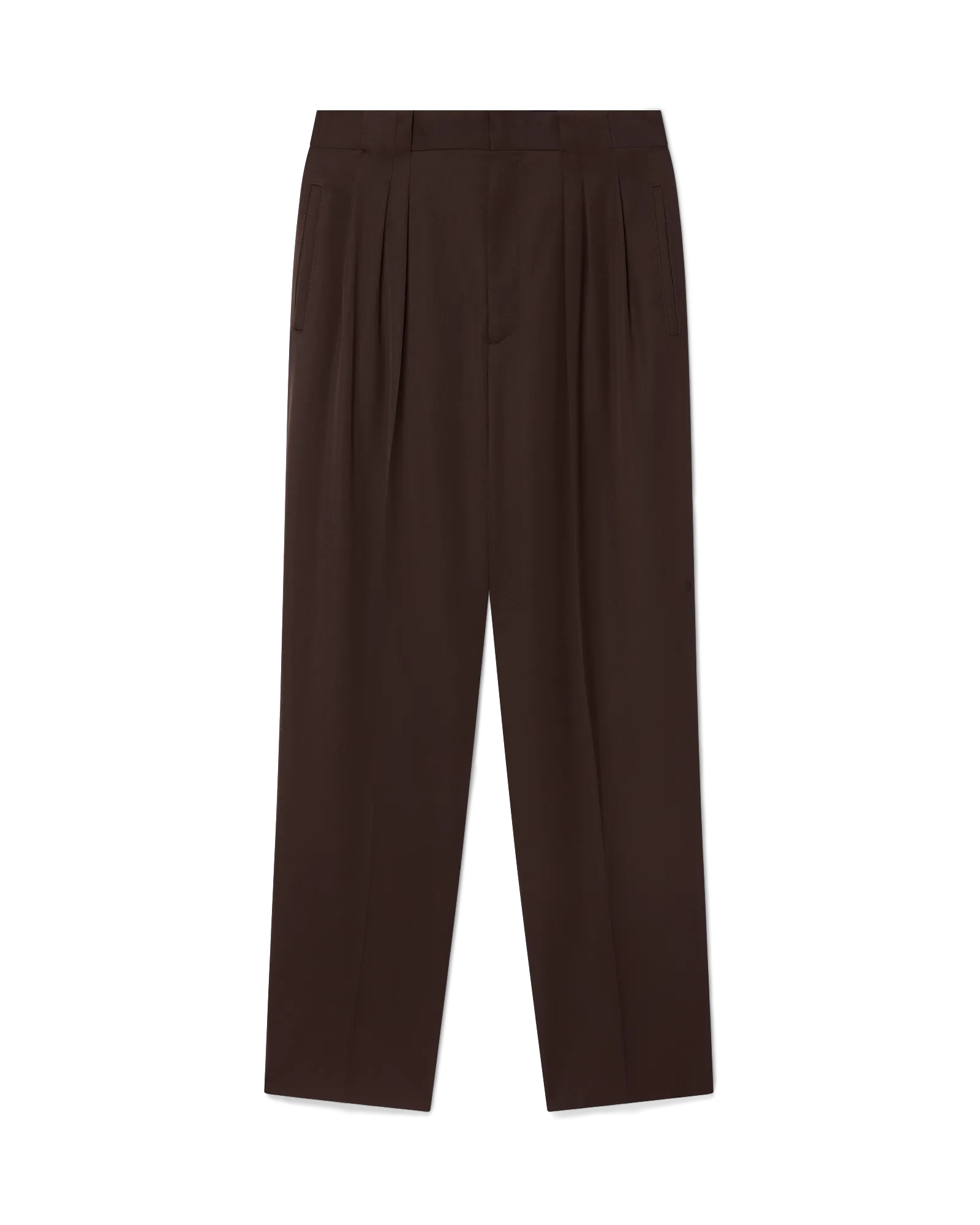 Wool Pleated Tailored Trousers