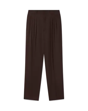 Wool Pleated Tailored Trousers