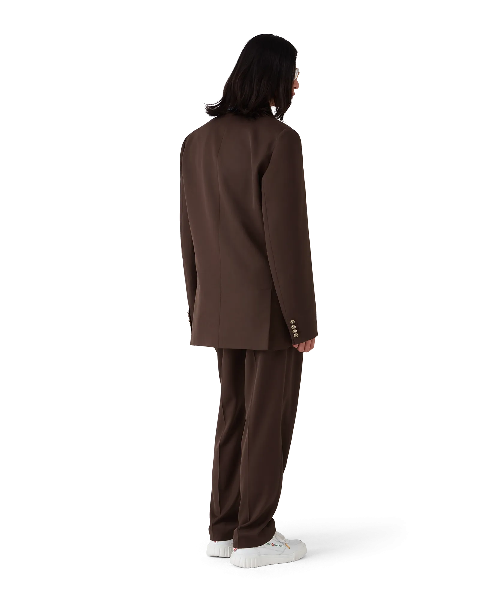 Wool Pleated Tailored Trousers